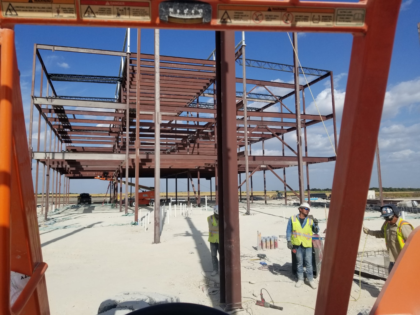Steel erection renovation in progress